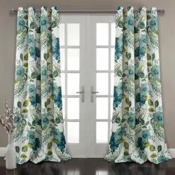 2pk Light Filtering Floral Paisley Window Curtain Panels Blue - Lush Décor -Northlight Store GUEST 69ee6aeb 249b 404f 861e f1b8ff8d2e1d