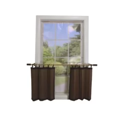 Versailles Home Fashions 2pk Rayon From Bamboo Curtain Tiers - Brown -Northlight Store GUEST 6a2ea7d9 6982 4a42 96b4 c70a4c0ebeb2