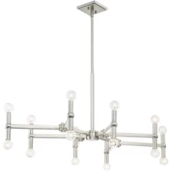 Possini Euro Design Marya Brushed Nickel Chandelier 37 3/4" Wide Modern 16-Light Fixture For Dining Room House Foyer Kitchen Island Entryway Bedroom -Northlight Store GUEST 6a4dca51 57e1 46ea 8e7c 7df0944fcf99