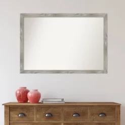 39" X 27" Non-Beveled Dove Gray Wash Square Wall Mirror - Amanti Art -Northlight Store GUEST 6a5dcd3a 6981 4832 a856 6205cc627eba