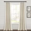 Home Boutique Farmhouse Stripe Yarn Dyed Cotton Window Curtain Panels Neutral 42X84 Set