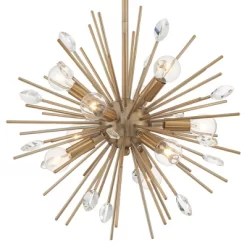 Possini Euro Design Janae Warm Gold Sputnik Chandelier 18" Wide Modern Crystal 9-Light Fixture For Dining Room House Foyer Kitchen Island Entryway -Northlight Store GUEST 6b3980c9 a748 4b63 8880 1a5782afbecb