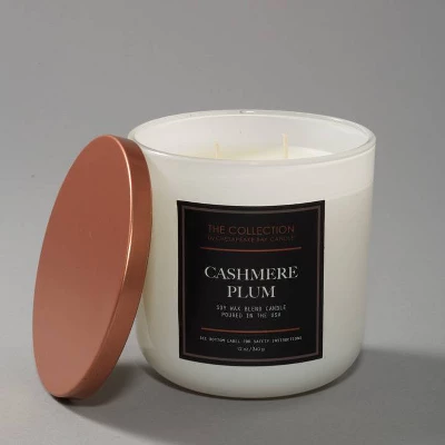 12oz Jar Candle Cashmere Plum - The Collection By Chesapeake Bay Candle 2 12oz Jar Candle Cashmere Plum - The Collection By Chesapeake Bay Candle - Image 2