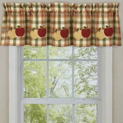 Park Designs Apple Lined Valance - 60''L - Red 1 Park Designs Apple Lined Valance - 60''L - Red