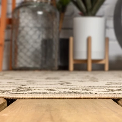 Charleston Vintage Filigree Textured Weave Indoor/Outdoor Area Rug - JONATHAN Y 5 Charleston Vintage Filigree Textured Weave Indoor/Outdoor Area Rug - JONATHAN Y - Image 5