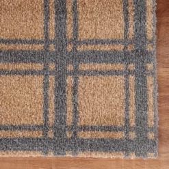 2'x3' ColorStar Prairie Grid Door Mat Khaki - Bungalow Flooring -Northlight Store GUEST 6ea73ace df69 4285 b3cf 24e2a86bf001