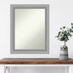 23" X 29" Non-Beveled Peak Polished Nickel Narrow Wall Mirror - Amanti Art 13 23" X 29" Non-Beveled Peak Polished Nickel Narrow Wall Mirror - Amanti Art -Northlight Store GUEST 6f079e29 a97d 4c44 b250 d682aba7d905