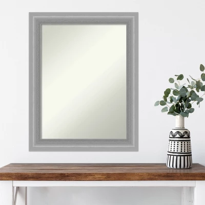 23" X 29" Non-Beveled Peak Polished Nickel Narrow Wall Mirror - Amanti Art 7 23" X 29" Non-Beveled Peak Polished Nickel Narrow Wall Mirror - Amanti Art - Image 7