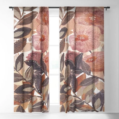 Viviana Gonzalez Nature Love Botanical 3 Single Panel Sheer Window Curtain - Deny Designs 1 Viviana Gonzalez Nature Love Botanical 3 Single Panel Sheer Window Curtain - Deny Designs