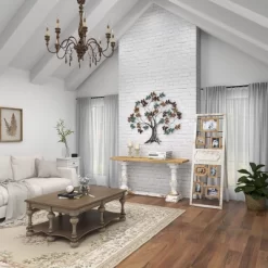 Wood 6 Slot Wall Photo Frame With Floor Stand Brown - Olivia & May -Northlight Store GUEST 6f2678b7 fd0a 4d3f 9c54 ea2619ba7243