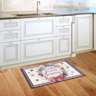 American Wreath Rustic Doormat Patriotic Indoor Outdoor 30" X 18" Briarwood Lane 3 American Wreath Rustic Doormat Patriotic Indoor Outdoor 30" X 18" Briarwood Lane - Image 3