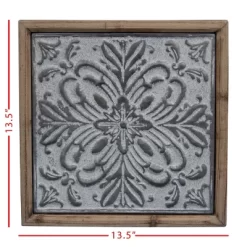 Whitewashed Tin Tile With Wood Frame Wall Decor - Foreside Home & Garden 11 Whitewashed Tin Tile With Wood Frame Wall Decor - Foreside Home & Garden -Northlight Store GUEST 7016a64f 23e1 4d0d a467 9530e2a56a52