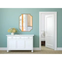 Hamilton Hills 30" X 40" Gold Scalloped Metal Framed Mirror