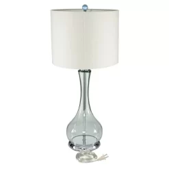 Glass Table Lamp With Drum Shade Set Of 2 Blue - Olivia & May -Northlight Store GUEST 710e13ab dbdf 4738 a0f9 3f02104e8653