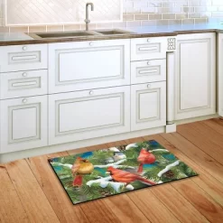 Snowy Cardinals Winter Doormat Pine Cones Indoor Outdoor 30" X 18" Briarwood Lane -Northlight Store GUEST 710f2738 f5e2 46f1 93f9 fd7b25c18489