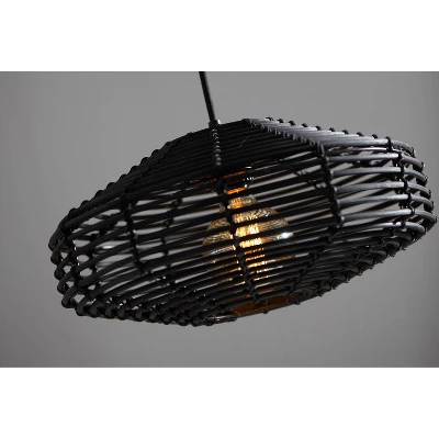 7" Kingston Pendant Ceiling Light Black - Adesso 4 7" Kingston Pendant Ceiling Light Black - Adesso - Image 4