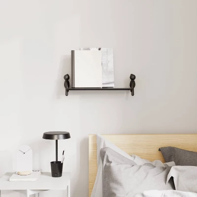 Buddy Floating Wall Shelf Black - Umbra 7 Buddy Floating Wall Shelf Black - Umbra - Image 7