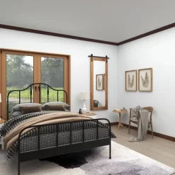 Wood Wall Mirror With Metal Hanging Rod Brown - Olivia & May -Northlight Store GUEST 7623d425 6fac 40c1 8477 dbc8c867f549