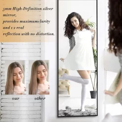 Kacee 71"x28" Full Length Mirror With Standing Holder Aluminum Alloy Frame Floor Mirror (with Stand) - The Pop Home -Northlight Store GUEST 7659e62f 05c9 4ee8 8f8a a1e28e717a69