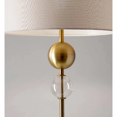 Chloe Floor Lamp Antique Brass - Adesso 3 Chloe Floor Lamp Antique Brass - Adesso - Image 3