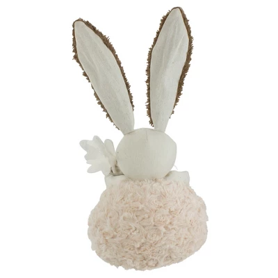 Northlight 14" Beige And Brown Plush Easter Bunny Rabbit Holding A Carrot Spring Figure 4 Northlight 14" Beige And Brown Plush Easter Bunny Rabbit Holding A Carrot Spring Figure - Image 4