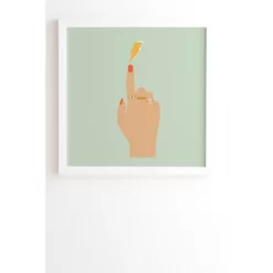 Rhianna Marie Chan Girl Magic Framed Wall Canvas White/Green - Deny Designs -Northlight Store GUEST 77b8100c ee13 47ba aad0 833ef492a0c3