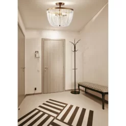 15" Stone/Metal Georgian Flush Mount Ceiling Light (Includes Energy Efficient Light Bulb) Antique Gold - JONATHAN Y -Northlight Store GUEST 780b8e05 0963 46b3 882e 148cf0c1f94e