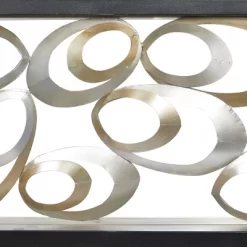 Metal Abstract Scallop Ribbon Wall Decor With Black Frame Gold - Olivia & May -Northlight Store GUEST 7873ecd5 f65f 4a55 a615 a304956f47b1