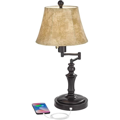 Regency Hill Corey Bronze Swing Arm USB Desk Lamps Set Of 2 With Socket 2 Regency Hill Corey Bronze Swing Arm USB Desk Lamps Set Of 2 With Socket - Image 2
