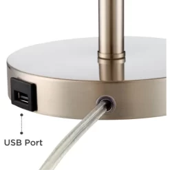 360 Lighting Heyburn Modern Accent Table Lamps 20" High Set Of 2 Brushed Nickel With USB And AC Power Outlet In Base White Cylinder Shade For Desk 13 360 Lighting Heyburn Modern Accent Table Lamps 20" High Set Of 2 Brushed Nickel With USB And AC Power Outlet In Base White Cylinder Shade For Desk -Northlight Store GUEST 7afcd9c2 38ba 45db 9d8f 97492bd56cb6