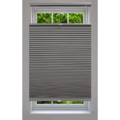 Linen Avenue Cordless Top Down Bottom Up Blackout Cellular Shade, Dark Grey