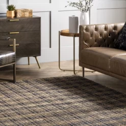 NuLOOM Danica Hand Woven Plaid Jute Area Rug -Northlight Store GUEST 7be8b341 e755 4744 a389 72f8837301d4