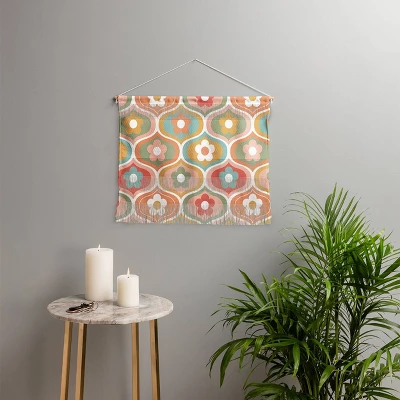 Emanuela Carratoni Vintage Floral Geometric Fiber Wall Hanging - Deny Designs 1 Emanuela Carratoni Vintage Floral Geometric Fiber Wall Hanging - Deny Designs