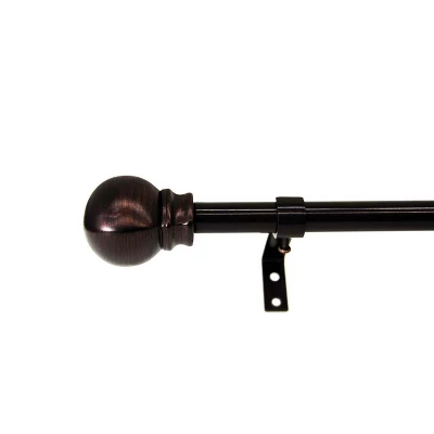 Vogue Adjustable Steel Rod Set With Ball Finial 5/8" Diameter Espresso By Versailles 1 Vogue Adjustable Steel Rod Set With Ball Finial 5/8" Diameter Espresso By Versailles