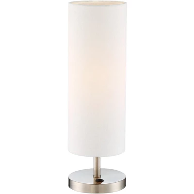 360 Lighting Heyburn Modern Accent Table Lamps 20" High Set Of 2 Brushed Nickel With USB And AC Power Outlet In Base White Cylinder Shade For Desk 7 360 Lighting Heyburn Modern Accent Table Lamps 20" High Set Of 2 Brushed Nickel With USB And AC Power Outlet In Base White Cylinder Shade For Desk - Image 7