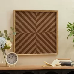 Contemporary Canvas Wall Decor Brown - Olivia & May