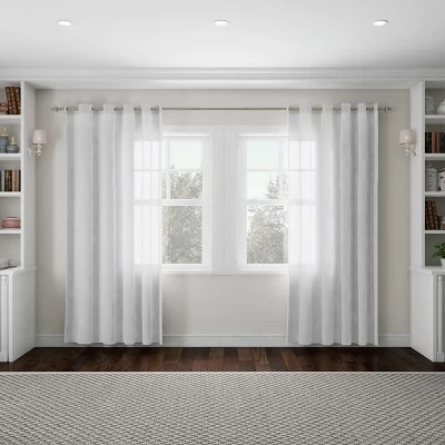 Hastings Home 1" Curtain Rod With Finials - Gray 2 Hastings Home 1" Curtain Rod With Finials - Gray - Image 2