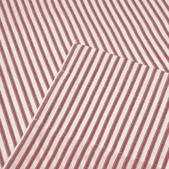 Ellis Curtain Plaza Classic Ticking Stripe Printed On Natural Ground 1.5" Rod Pocket Tailored Tiers Brick -Northlight Store GUEST 7f74f97e 150a 4d50 b679 10eb367b5b0c 1