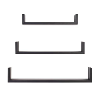 3pc Aalto U-Shaped Floating Wall Shelf Set - Danya B. 16 3pc Aalto U-Shaped Floating Wall Shelf Set - Danya B. - Image 16