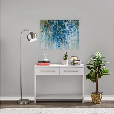 Emerson Floor Lamp Silver - Adesso 1 Emerson Floor Lamp Silver - Adesso