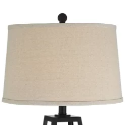 Franklin Iron Works Kacey Industrial Table Lamps 25 1/4" High Set Of 2 Dark Metal With USB LED Nightlight Oatmeal Shade For Bedroom Living Room Desk 15 Franklin Iron Works Kacey Industrial Table Lamps 25 1/4" High Set Of 2 Dark Metal With USB LED Nightlight Oatmeal Shade For Bedroom Living Room Desk -Northlight Store GUEST 82199a6c de59 46a1 8874 05e830185739