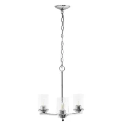 3-Light 15" Classic Contemporary Clear Glass/Metal Hanging Pendant Chandelier - Lalia Home -Northlight Store GUEST 824f9088 b222 463c 93ab 8cf0bb2b85b3