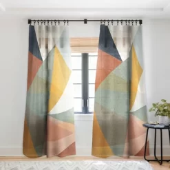 Little Arrow Design Co Modern Triangle Mosaic Multi Single Panel Sheer Window Curtain - Deny Designs -Northlight Store GUEST 84d0d0ba b507 44cd b3da da42bcd2bbcf