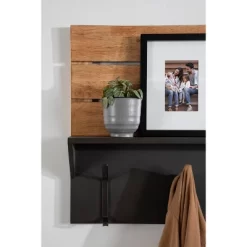 42" X 22" Samuels Decorative Wall Shelf With Hooks Rustic Brown/Black - Kate & Laurel All Things Decor -Northlight Store GUEST 85b9802f 80e6 4364 8a1d b7eb5f5b33d2