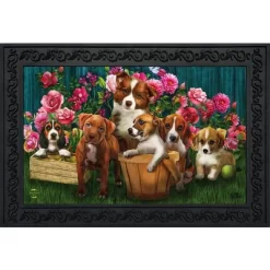 In The Garden Spring Doormat Indoor Outdoor 30" X 18" Briarwood Lane