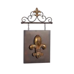 Metal Fleur De Lis Suspended Wall Decor With Scrollwork Hanger Bronze - Olivia & May 12 Metal Fleur De Lis Suspended Wall Decor With Scrollwork Hanger Bronze - Olivia & May -Northlight Store GUEST 87af0aad 92b1 4973 9449 a34ae13cf890