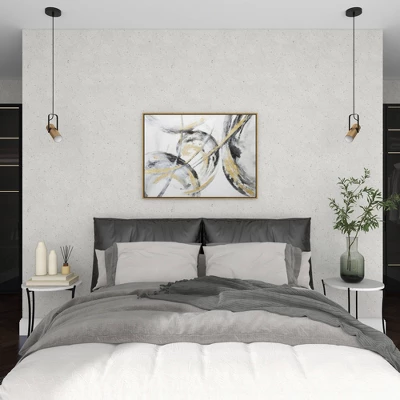 Contemporary Canvas Abstract Framed Wall Art With Gold Frame Gold - CosmoLiving By Cosmopolitan 18 Contemporary Canvas Abstract Framed Wall Art With Gold Frame Gold - CosmoLiving By Cosmopolitan - Image 18