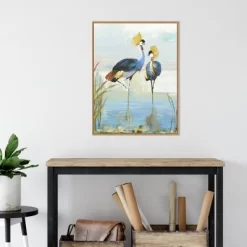 22" X 30" Heron Pairing By Aimee Wilson Framed Canvas Wall Art Light Brown - Amanti Art -Northlight Store GUEST 883b9764 f399 4e90 ace2 57d545c134a2