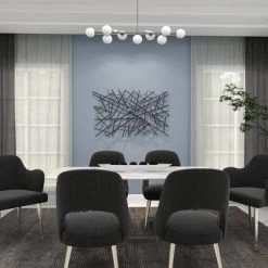 Metal Geometric Overlapping Lines Wall Decor Dark Gray - Olivia & May -Northlight Store GUEST 88d2f829 c971 4644 b5fa 66ca6812eb8b