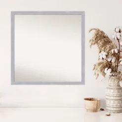 28" X 28" Non-Beveled Grace Brushed Nickel Narrow Wall Mirror - Amanti Art -Northlight Store GUEST 893ae3db 21d2 4352 aeda c3a12558eea5